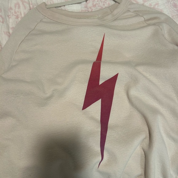 Aviator nation beige lighting bolt sweatshirt - Picture 3 of 3